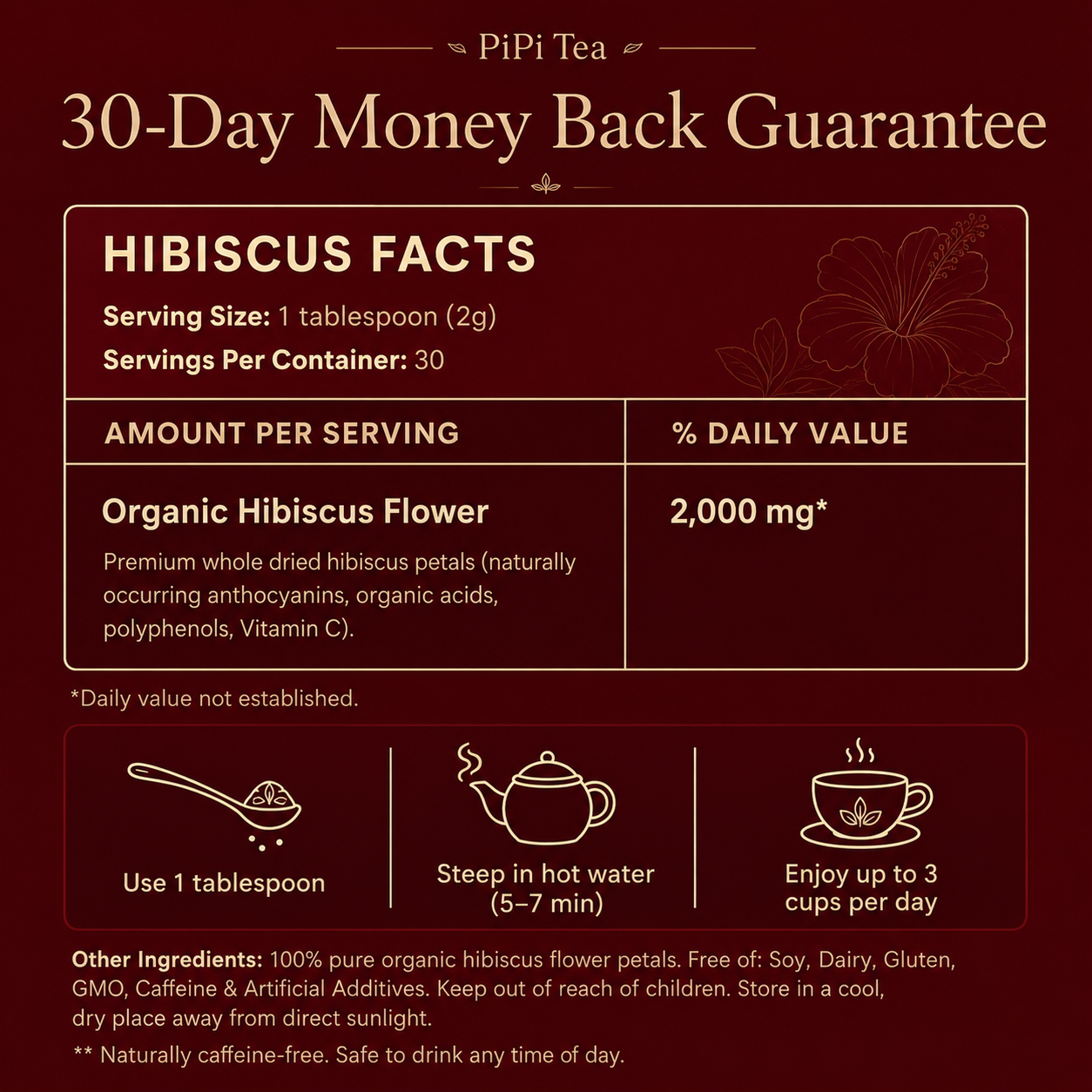 PiPi Tea Hibiscus — Lower Your Blood Pressure Naturally, Backed by 100+ Clinical Studies
